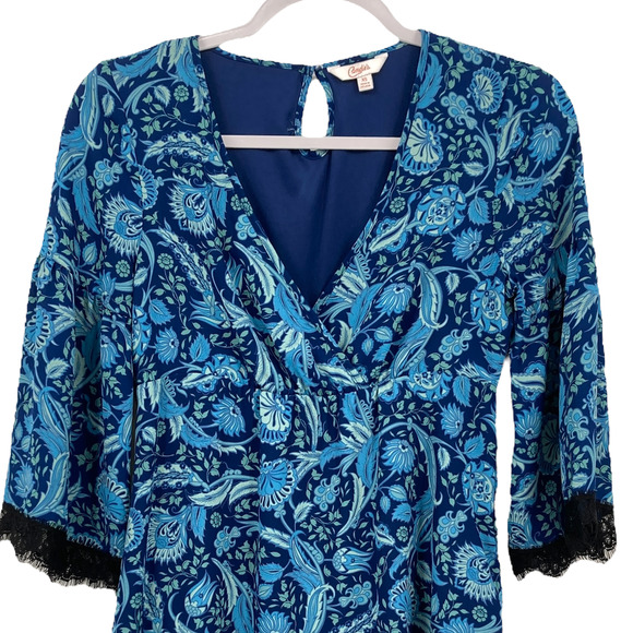 Candie's XS Boho Paisley Babydoll Dress with Pockets - Picture 5 of 9